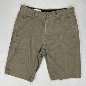 Volcom Shorts Mens 30x10 Vmonty Gray Chino Skate Slim Casual